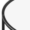 Mesa de centro 70 cm vidro temperado preto e branco mármore - Image 3