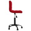 Cadeiras de jantar giratórias 2 pcs veludo vermelho tinto - Image 4