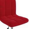 Cadeiras de jantar giratórias 2 pcs veludo vermelho tinto - Image 7