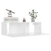 6 pcs conjunto de móveis de TV derivados de madeira branco - Image 3