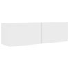 6 pcs conjunto de móveis de TV derivados de madeira branco - Image 4