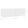6 pcs conjunto de móveis de TV derivados de madeira branco - Image 8
