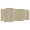 6pcs conjunto de móveis de TV derivados madeira carvalho sonoma - Image 4