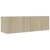 6 pcs conjunto móveis de TV derivados madeira carvalho sonoma - Image 3