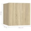 8 pcs conjunto móveis de TV derivados madeira carvalho sonoma - Image 6