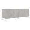 2 pcs conjunto de móveis de TV derivados madeira cinza cimento - Image 6
