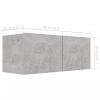 4 pcs conjunto de móveis de TV derivados madeira cinza cimento - Image 5