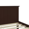 Estrutura de cama 100x200 cm pinho maciço castanho-escuro - Image 5
