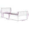 Estrutura de cama 100x200 cm pinho maciço castanho-escuro - Image 6