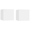 Mesas de cabeceira 2 pcs 30,5x30x30 cm derivados madeira branco