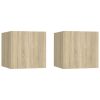 Mesas de cabeceira 2 pcs derivados de madeira carvalho sonoma