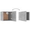 Mesa de cabeceira derivados de madeira cinzento cimento - Image 6