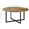 Mesa de jantar 150x75 cm madeira recuperada maciça - Image 8