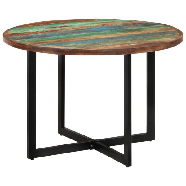 Mesa de jantar 110x75 cm madeira recuperada maciça - Image 9