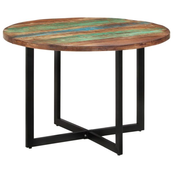 Mesa de jantar 110x75 cm madeira recuperada maciça - Image 10