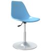 Cadeiras de jantar giratórias 4 pcs PP azul - Image 2