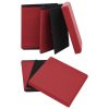 Bancos de arrumação dobráveis 2 pcs PVC vermelho tinto - Image 5