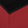 Bancos de arrumação dobráveis 2 pcs PVC vermelho tinto - Image 6