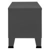 Móvel de TV industrial 105x35x42 cm metal antracite - Image 3