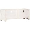Móvel de TV madeira de acácia maciça 110x30x40 cm branco - Image 4