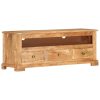 Móvel de TV madeira de acácia maciça 110x30x40 cm castanho