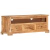 Móvel de TV madeira de acácia maciça 110x30x40 cm castanho - Image 8