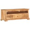 Móvel de TV madeira de acácia maciça 110x30x40 cm castanho - Image 10