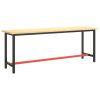 Estrutura p/ bancada 210x50x79 cm metal preto e vermelho mate - Image 2