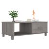 Mesa de centro HAMAR 100x55x35 cm pinho maciço cinza-claro - Image 3