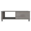 Mesa de centro HAMAR 100x55x35 cm pinho maciço cinza-claro - Image 4