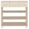 Mesa consola HAMAR 90x35x90 cm pinho maciço castanho-mel - Image 4