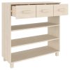 Mesa consola HAMAR 90x35x90 cm pinho maciço castanho-mel - Image 6