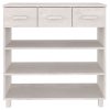 Mesa consola HAMAR 90x35x90 cm pinho maciço branco - Image 4