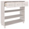 Mesa consola HAMAR 90x35x90 cm pinho maciço branco - Image 6