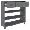 Mesa consola HAMAR 90x35x90 cm pinho maciço cinza-escuro - Image 6