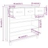 Mesa consola HAMAR 90x35x90 cm pinho maciço cinza-escuro - Image 7