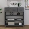 Mesa consola HAMAR 90x35x90 cm pinho maciço cinza-escuro