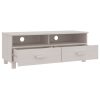 Móvel de TV HAMAR 106x40x40 cm pinho maciço branco - Image 4