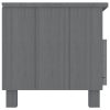 Móvel de TV HAMAR 106x40x40 cm pinho maciço cinza-escuro - Image 3