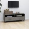 Móvel de TV HAMAR 106x40x40 cm pinho maciço cinza-claro - Image 6