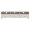 Móvel de TV HAMAR 158x40x40 cm pinho maciço branco - Image 2