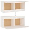 Móveis de TV 2 pcs madeira de pinho maciça branco - Image 6