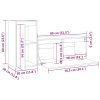 Móveis de TV 2 pcs madeira de pinho maciça branco - Image 10