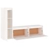 Móveis de TV 3 pcs madeira de pinho maciça branco - Image 3