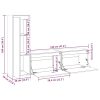 Móveis de TV 3 pcs madeira de pinho maciça branco - Image 10