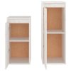 Móveis de TV 2 pcs madeira de pinho maciça branco - Image 3