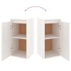 Móveis de TV 2 pcs madeira de pinho maciça branco - Image 5