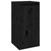 Móveis de TV 2 pcs madeira de pinho maciça preto - Image 4