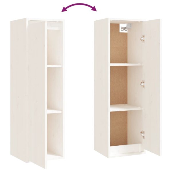 Móveis de TV 3 pcs madeira de pinho maciça branco - Image 7