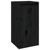 Móveis de TV 6 pcs madeira de pinho maciça preto - Image 8